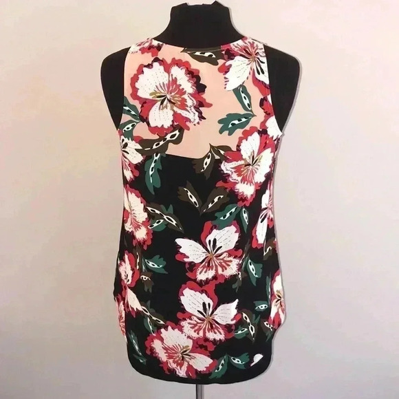 Cabi Hibiscus Floral Lily Print Blouse Tank Size S - Picture 4 of 7